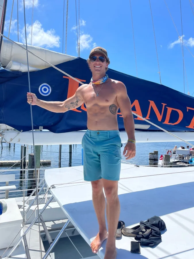 Deckhand & Bartender Shane at Island Time Sailing in Panama City Beach Florida.